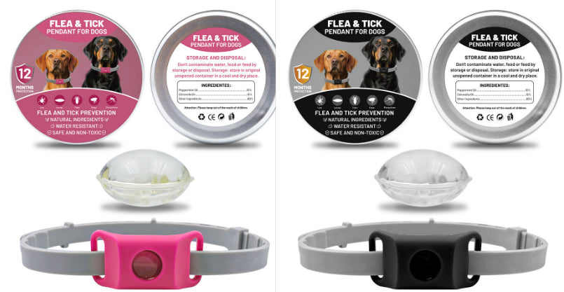 Suit de la capsule de collier de bouton d'insectifuge pour animaux de compagnie