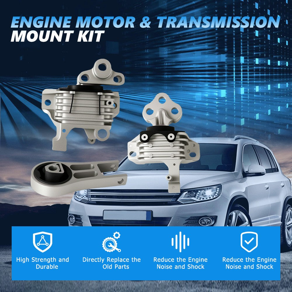 Moteur et montage trans 3PCS pour 14-19 - Cherokee profond 3.2L 15-17 Chrysler 200 3.6L AT