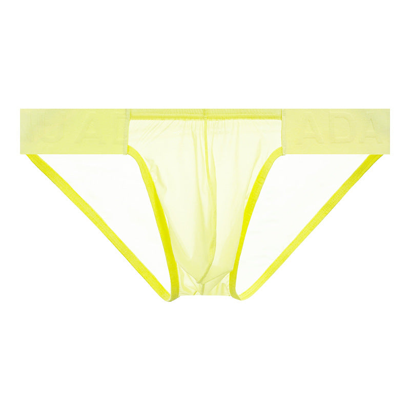 Sexy Low Waist High Fork Slips pour hommes Soie glacée ultra fine