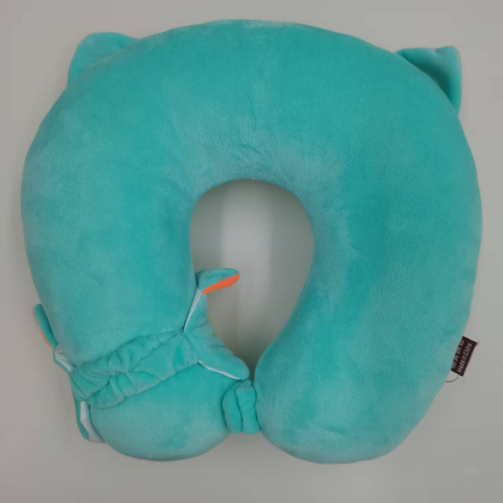 Cute Blue Owl UShaped Travel Cou Oreiller en peluche souple Cou Support Oreiller