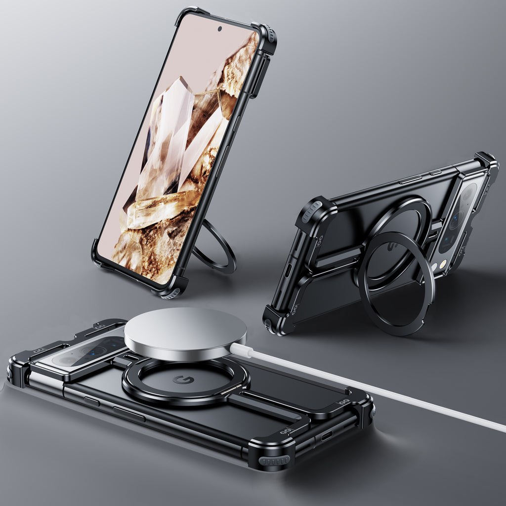 Coque de boîtier de téléphone métallique magnétique Pixel9pro Pold Shell