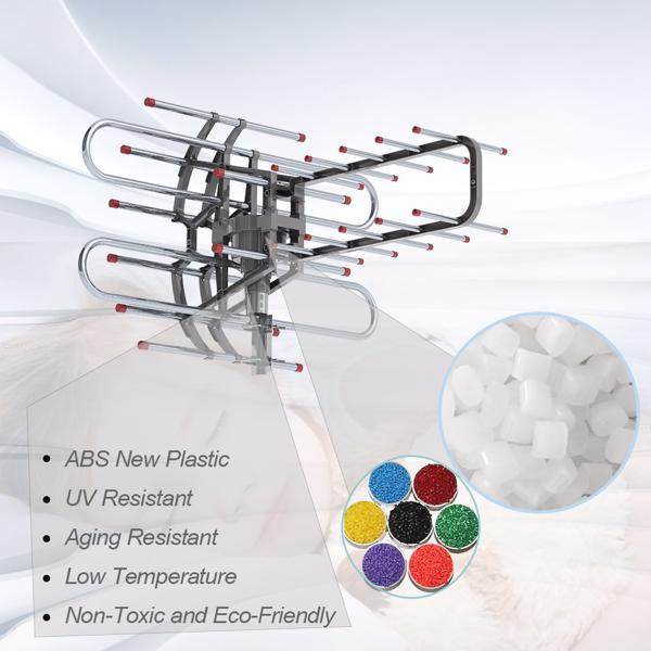 TA-851B 360 Degree Direction TV Antenne 45-860MHz 22-38dB HD Pixel 4K Rayonnement portée 150 M
