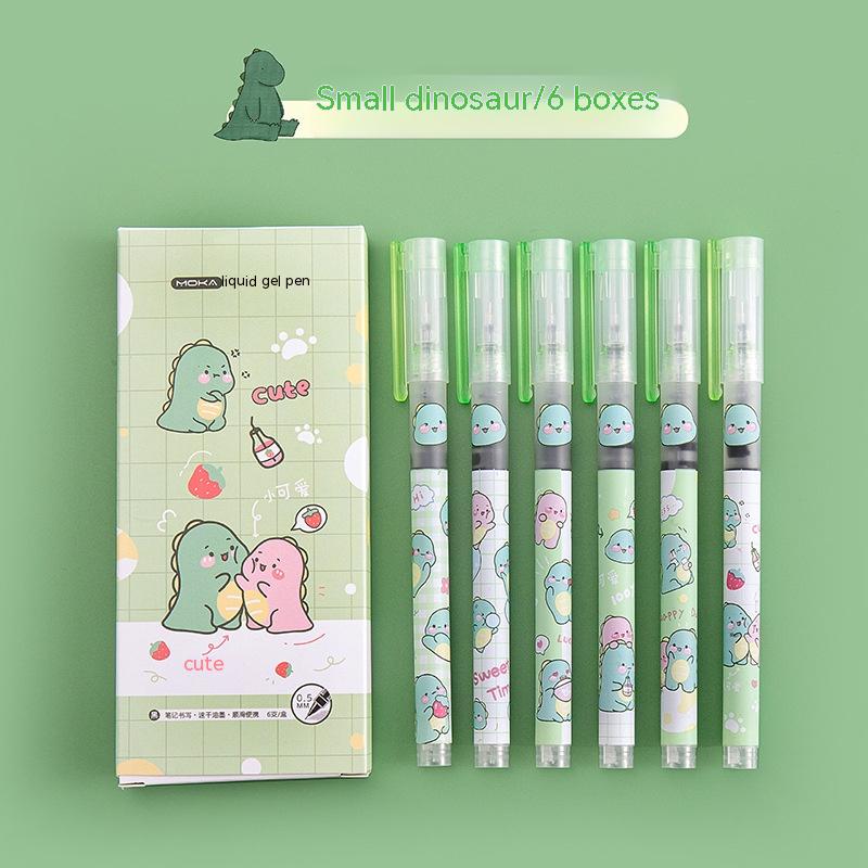 Stylo à gel à séchage rapide en boîte de dessin animé droit-liquide