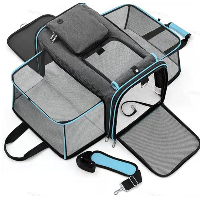 Pliable Cat Carrier Petit chien Sac de voyage Cat monté sur voiture
