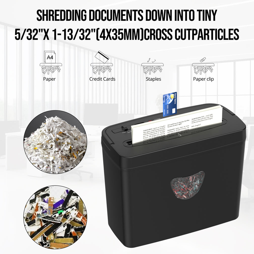 Woolsche 5 feuille de papier coupe croisée Shredder pour usage domestique