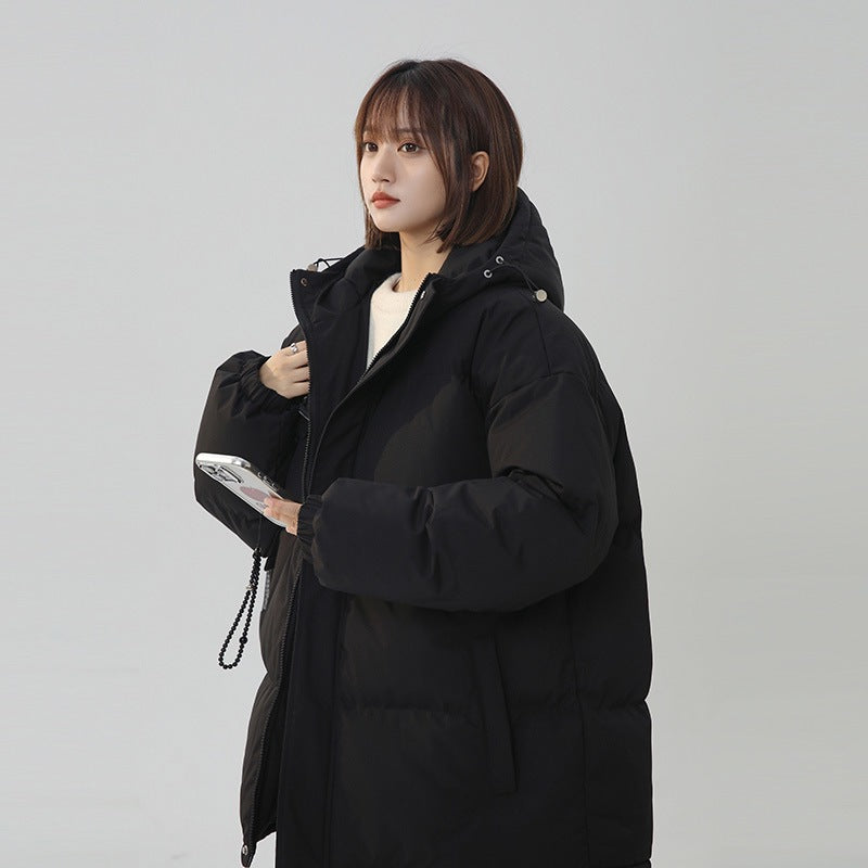 Manteau de coton polyvalent de couleur unie et souple pour femmes