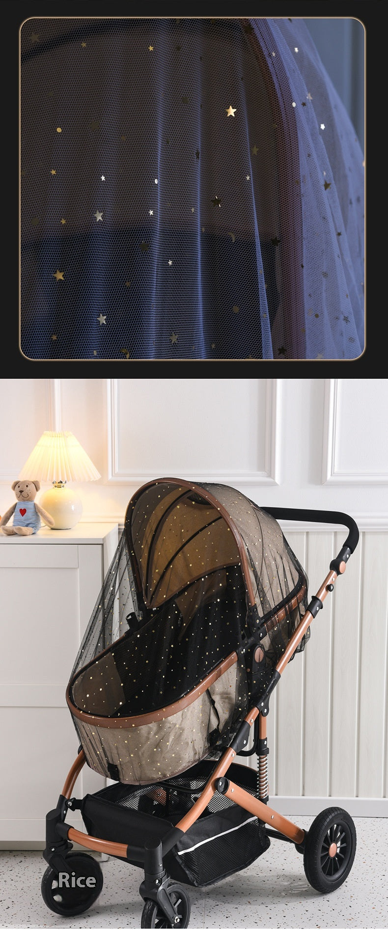 Infantile Mosquito Net Poussette d'impression de type complet