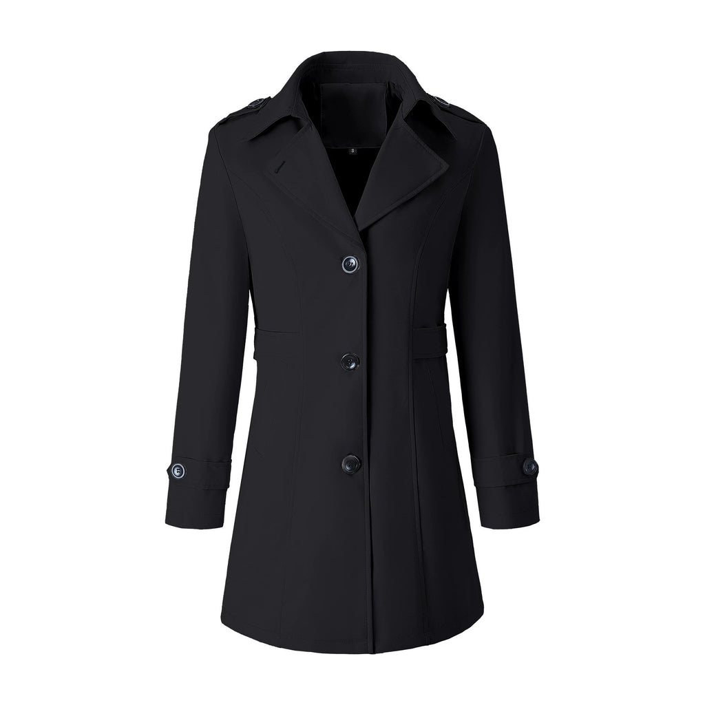 Printemps Automne Cintre à tête unique Figurine flatteur Vêtements de travail Coat