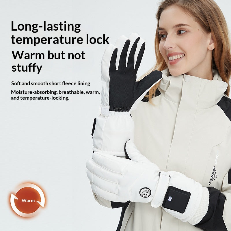 Gants de ski d'extérieur pour chauffage électrique intelligent