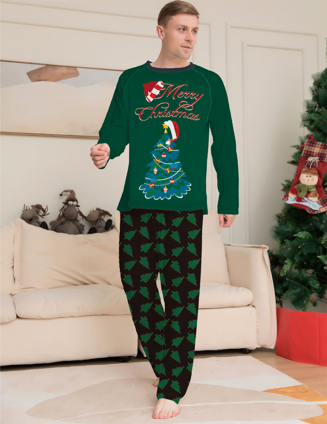 Maillot de Noël à manches longues Pajamas