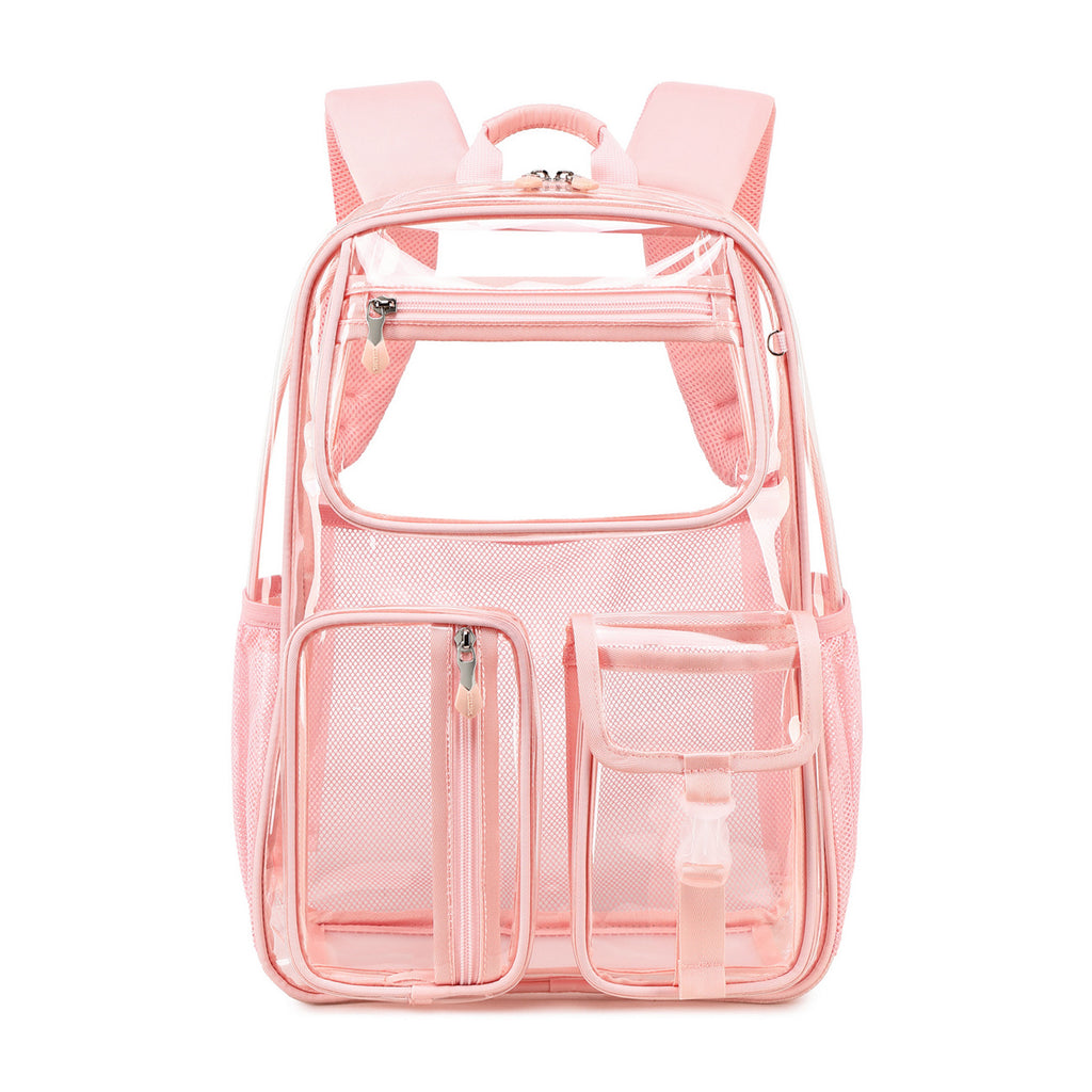 Sac scolaire étudiant Transparent Jelly Pack Grande capacité Sac à dos
