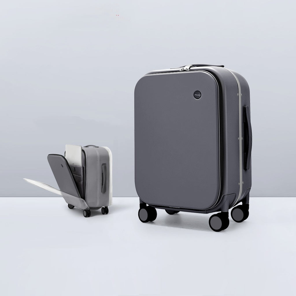 Ouverture avant de la planche 20 Valises en aluminium cadre