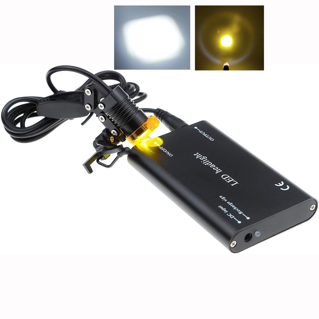 3W LED Clip-on phare dentaire avec filtre - Haute luminosité réglable lumière chirurgicale fo