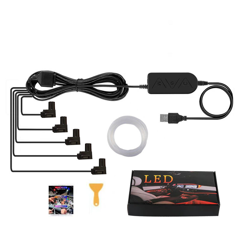 Panneau de contrôle du centre de modification de la lumière de l'atmosphère USB de voiture