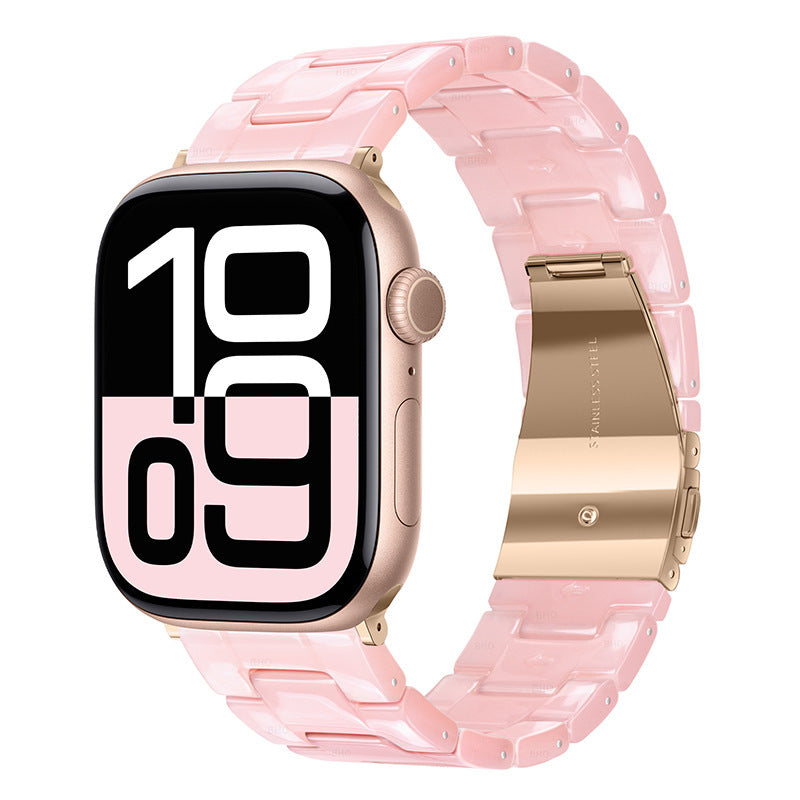 Bracelet de montre à trois maillons en résine compatible avec la montre