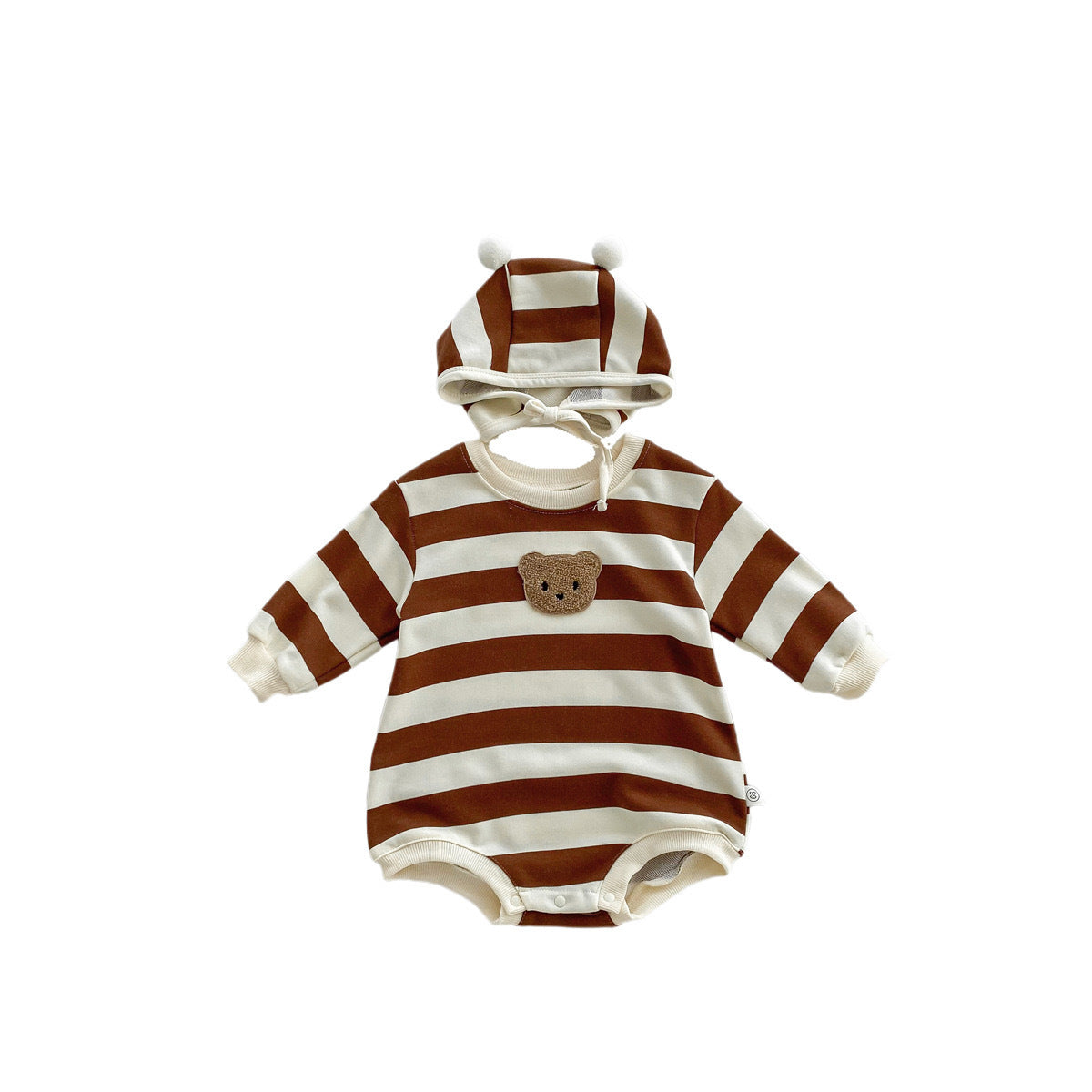 Mignon ours imprimé bébé Romper pour le printemps et l'automne