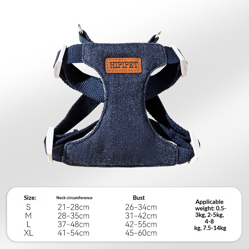 PrintempsÉté Respirant Denim Pet laisse