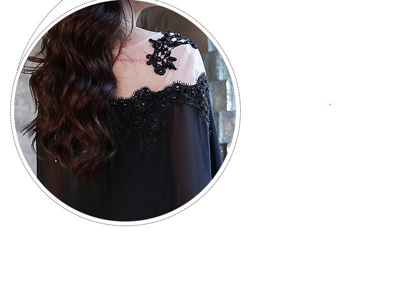 Robe de soirée noire pour femmes avec une sensation haut de gamme