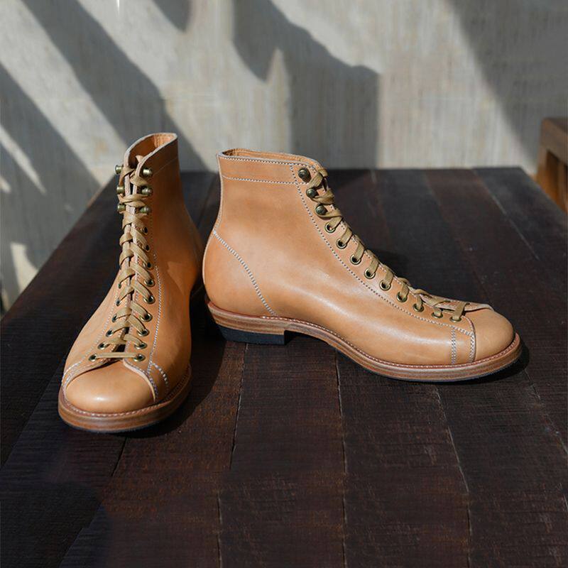 Paratrooper Bottes British-style High-top Chaussures en cuir Hommes