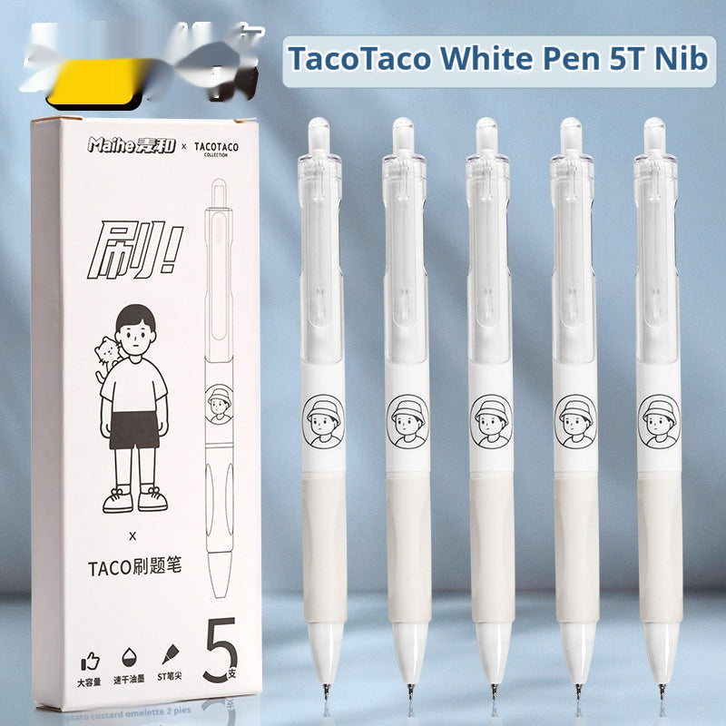 Étudiant brosse blanche à séchage rapide Questions Neutre Noir 05 Appuyez sur signet d'examen beau