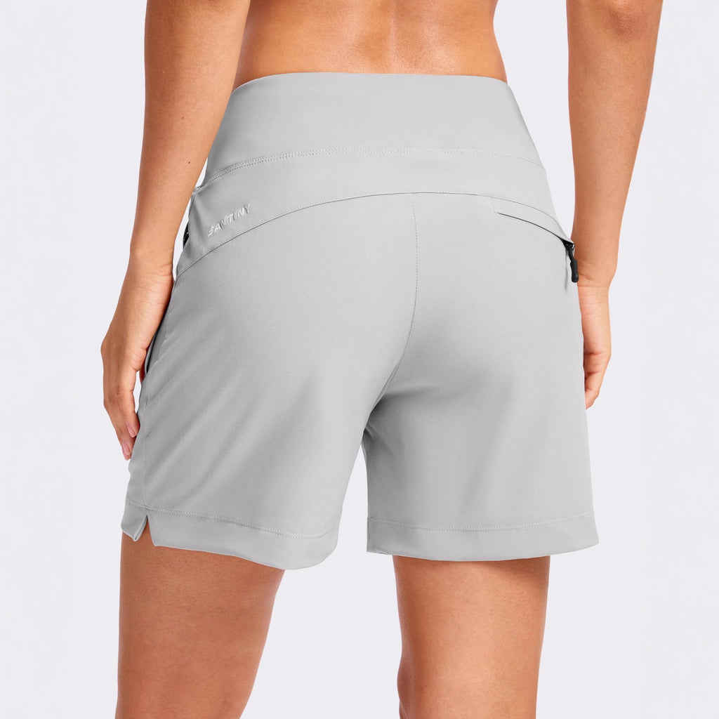 Short de randonnée en plein air pour femmes avec poches zippées Léger Séchage rapide Golf Cas Sports