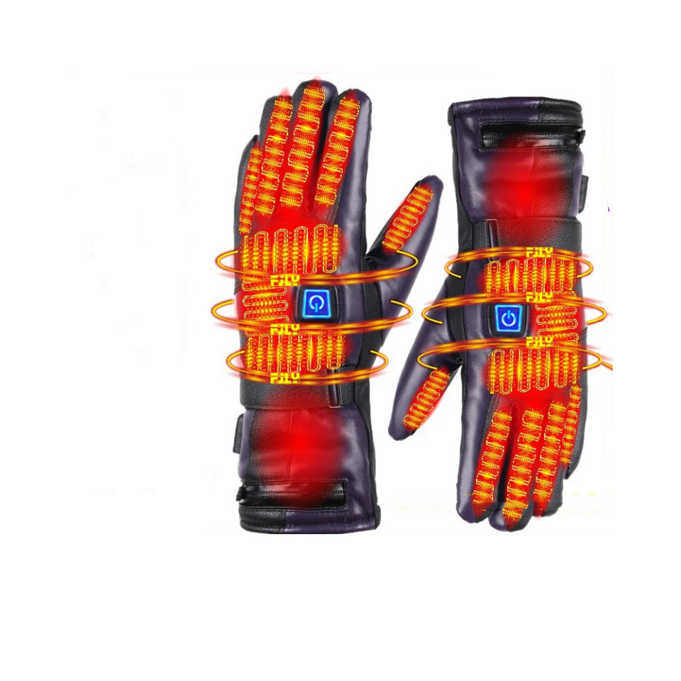 Gants de chauffage d'extérieur de moto à feu vif