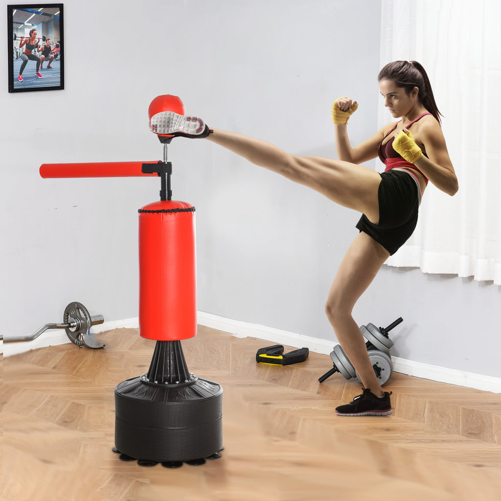 Sac de boxe, Sac de poinçonnage autonome avec balle de vitesse, barre de boxe rotative et gants, Wei