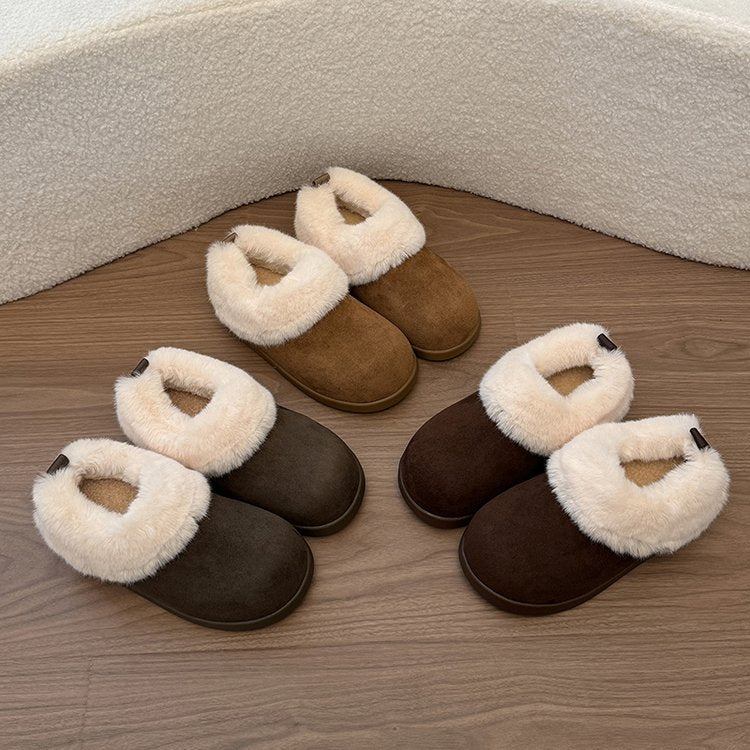 Mao Bottes courtes Mao Retro Fleece Chaussure de neige polyvalente et épaisse Bottes de neige pour femmes