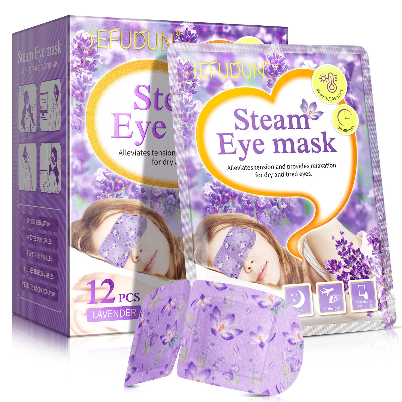 Masque jetable pour les yeux Chauffage à vapeur SPA