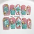 Gradient 3D femmes sculptées Art des ongles occasionnels