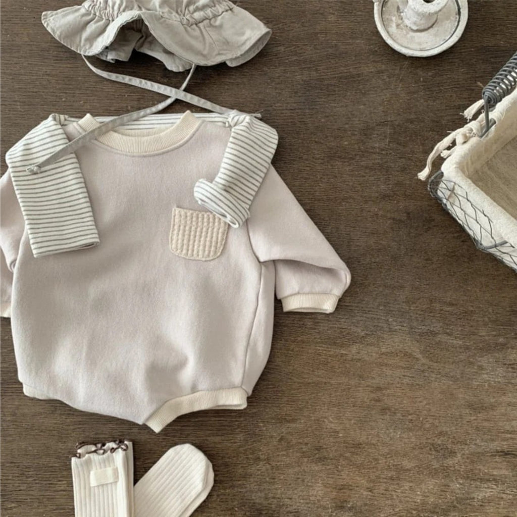 Vêtements de bébé Automne et d'hiver Vêtements garçons et filles Fashion Pocket Rib