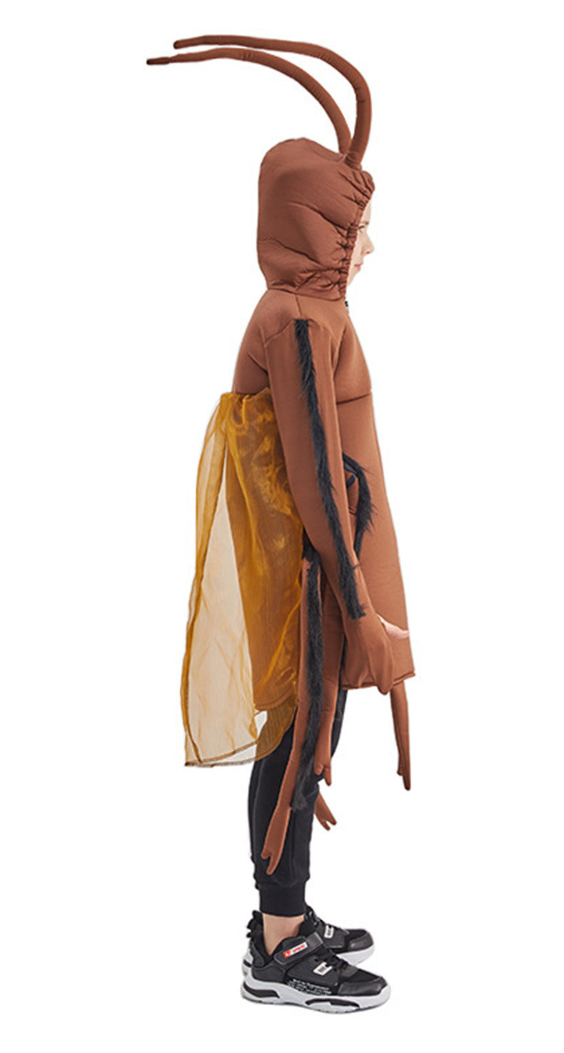 Halloween Carnaval Party Performance Porter une scène Cosplay Enfants Cockroach Une pièce Cosu