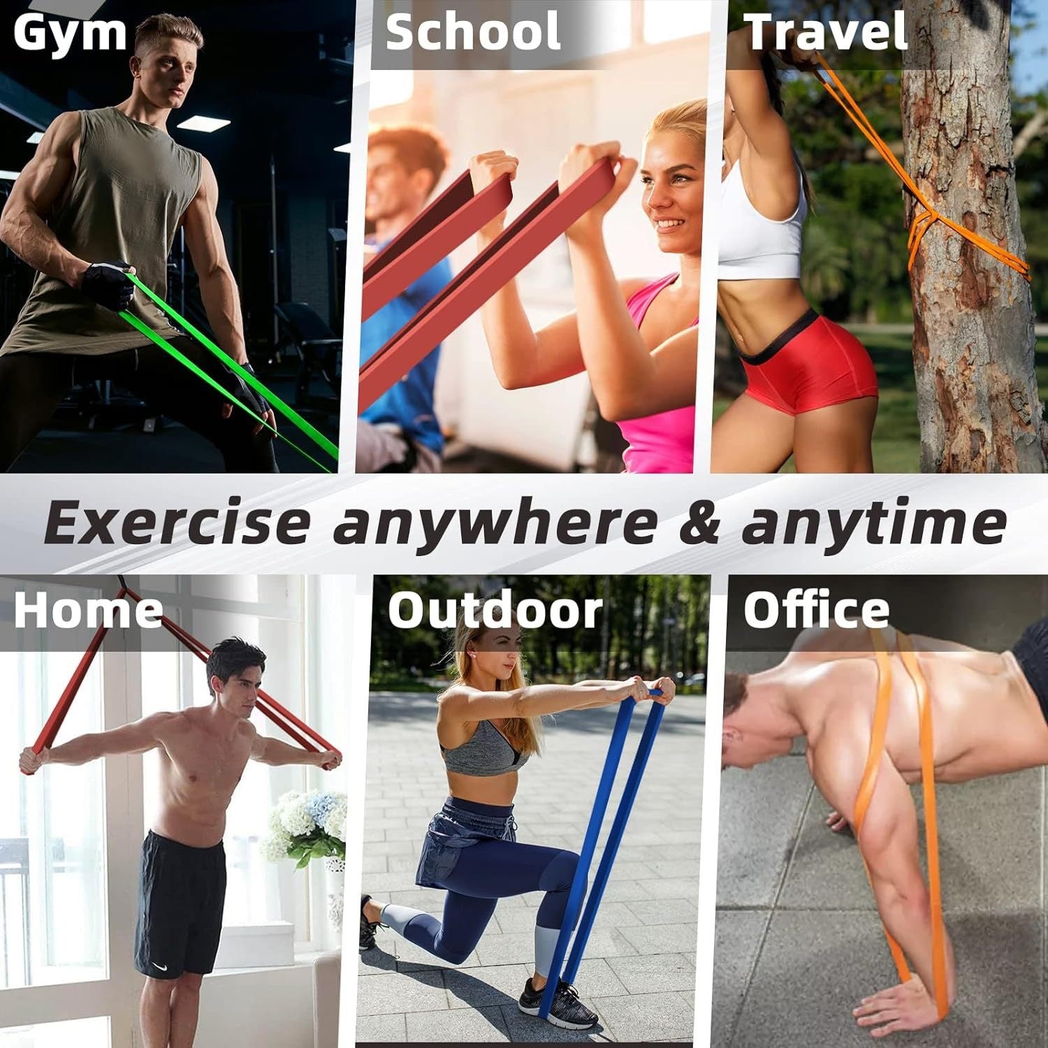 Bande de résistance à l'exercice de fitness intérieur