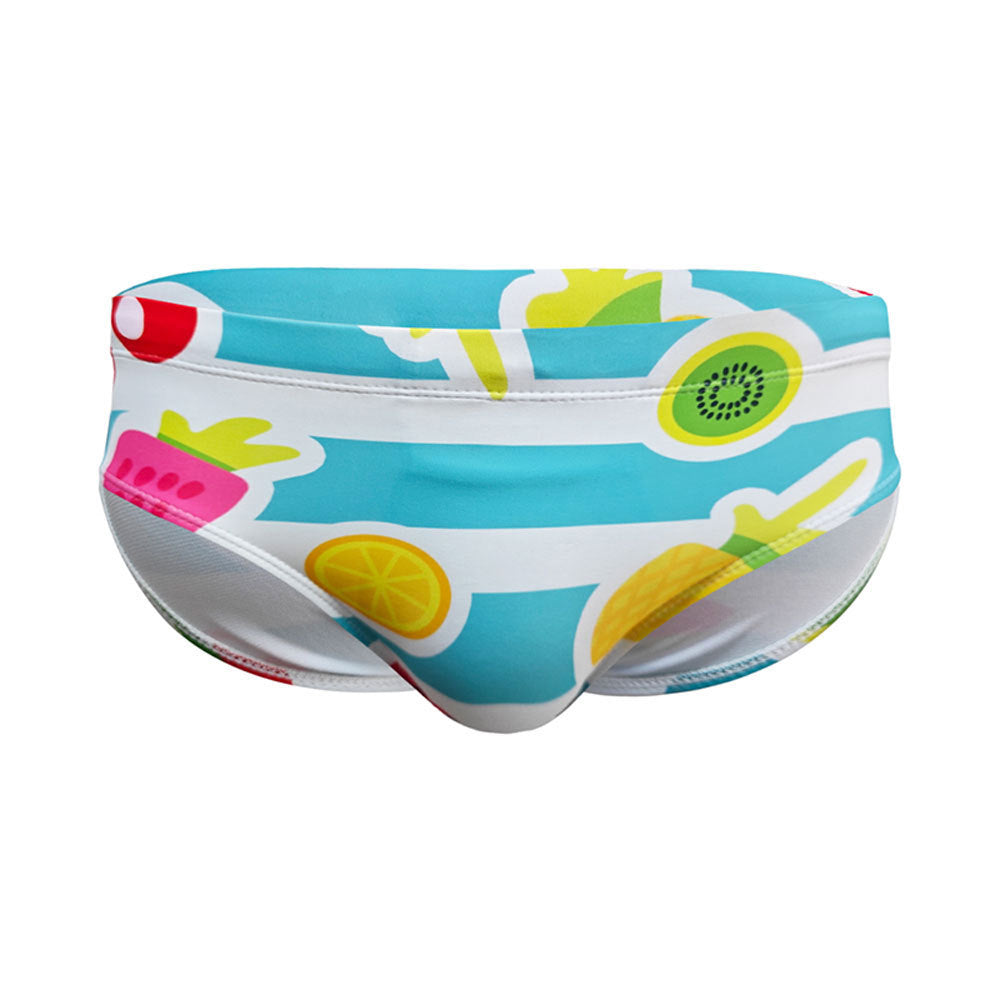 Slips de bain hommes imprimés à faible teneur en fruits
