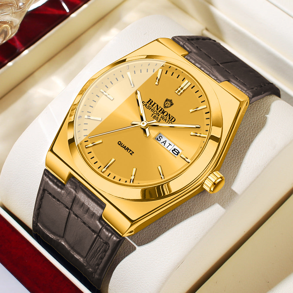 Léger Luxury Casual Business Quartz Watch Hommes