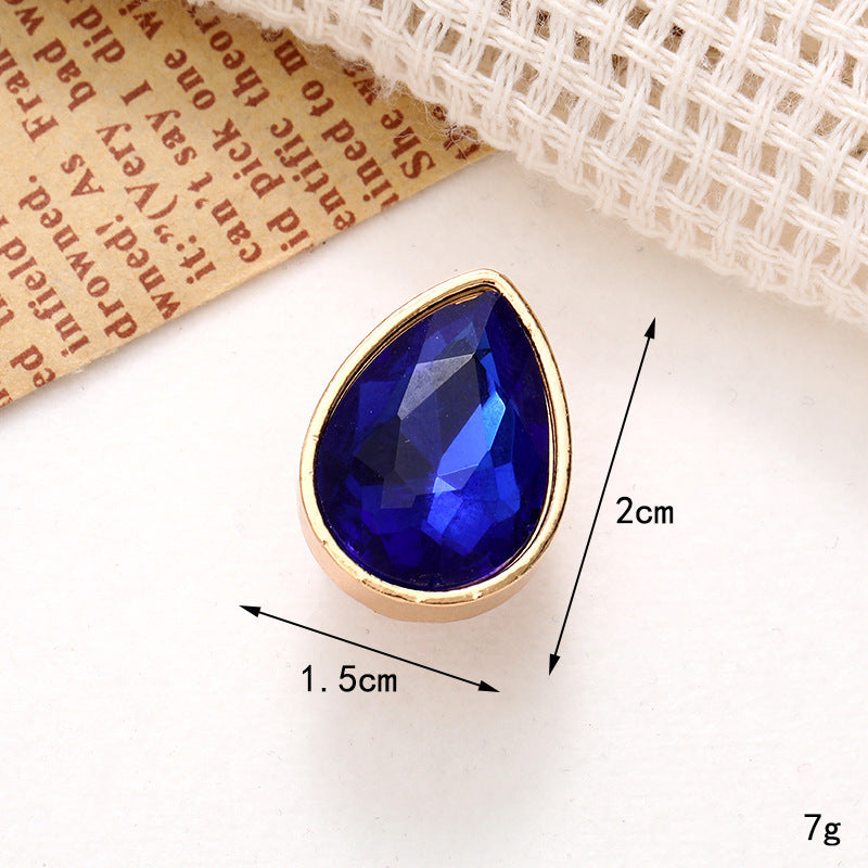 Jeans Button Trou Chaussures Diy Accessoires Bright Crystal Classic Style Ornement Accessoires