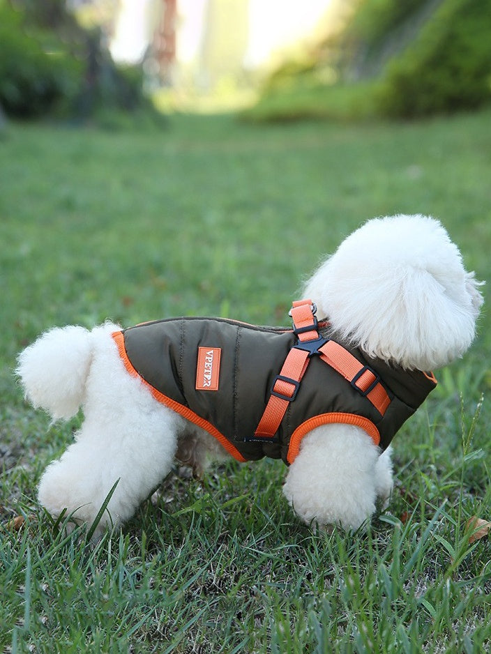 Animaux de compagnie Vêtements d'hiver Plus Velvet épais coton rembourré chien chaud hiver Veste à deux pattes Petit A