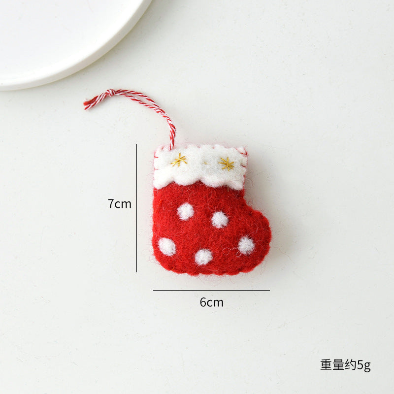 Felt Christmas Stocking Gants Sac Cadeau Ornement suspendu