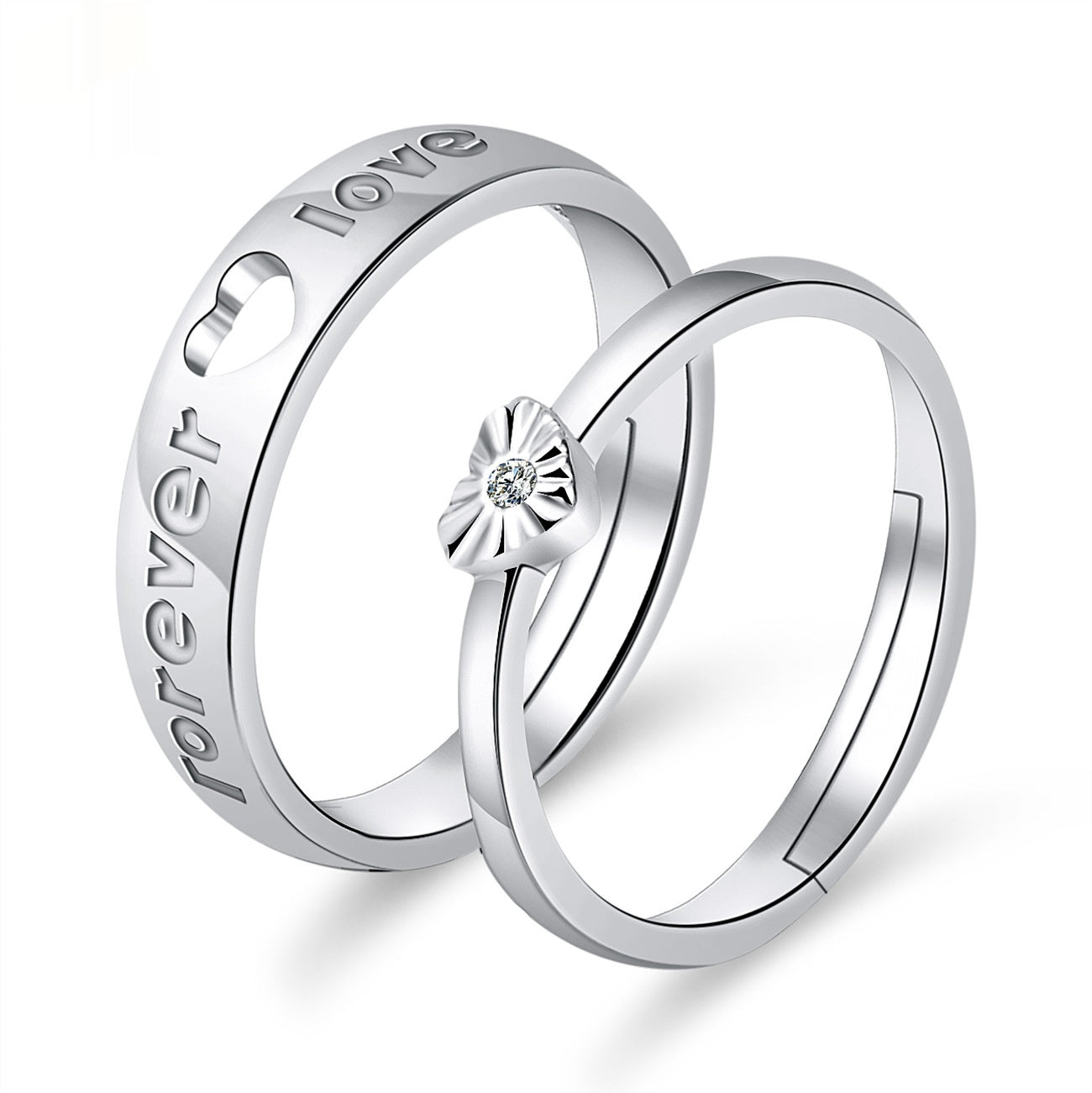 Moissanite Engagement Couple Anneaux Couple