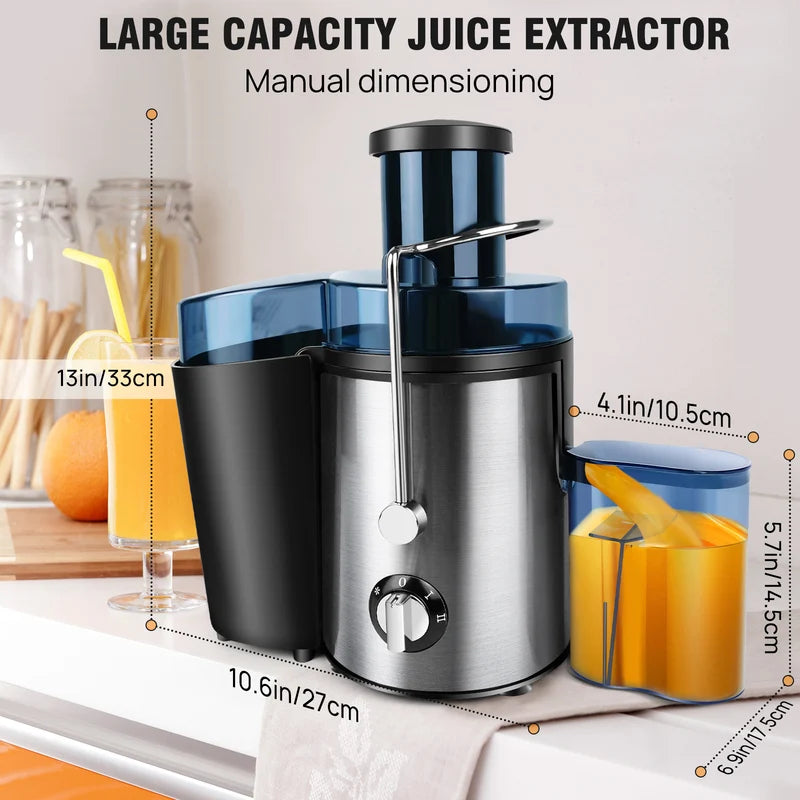 1000W Juicer machine entier fruits et légumes extrait de jus acier inoxydable
