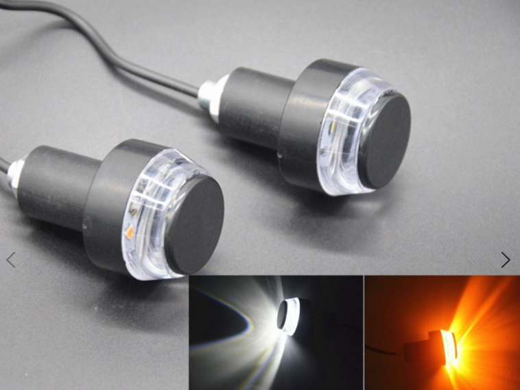 Terminal de poignée de moto 12LED Indicateur de virage bicolore