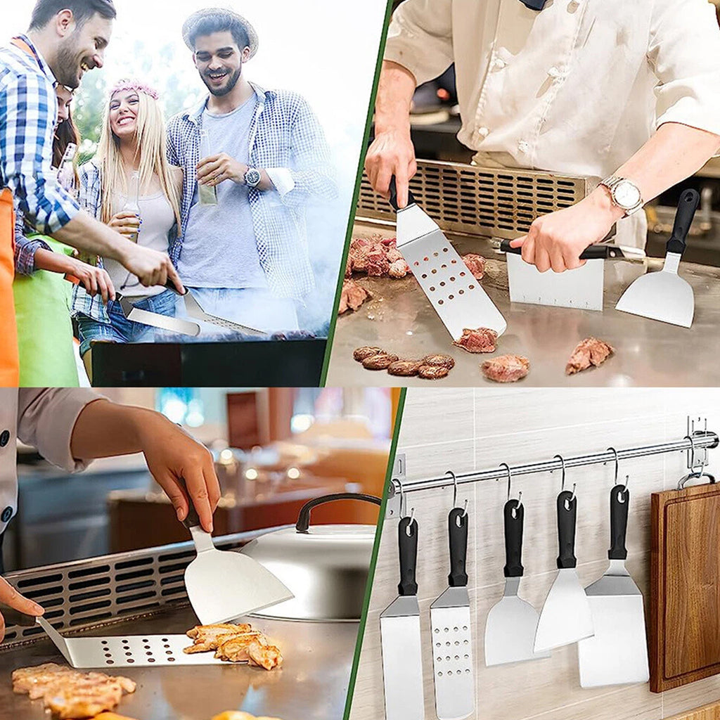 14 Pcs Professional en acier inoxydable Grill outils ensemble barbecue Accessoires UK