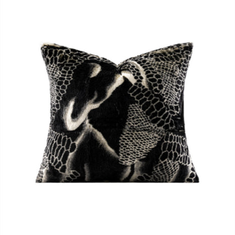 Troisième espace Luxueux Villa Clubhouse Salon Canapé Coussin Couverture avec la fourrure de lapin doux