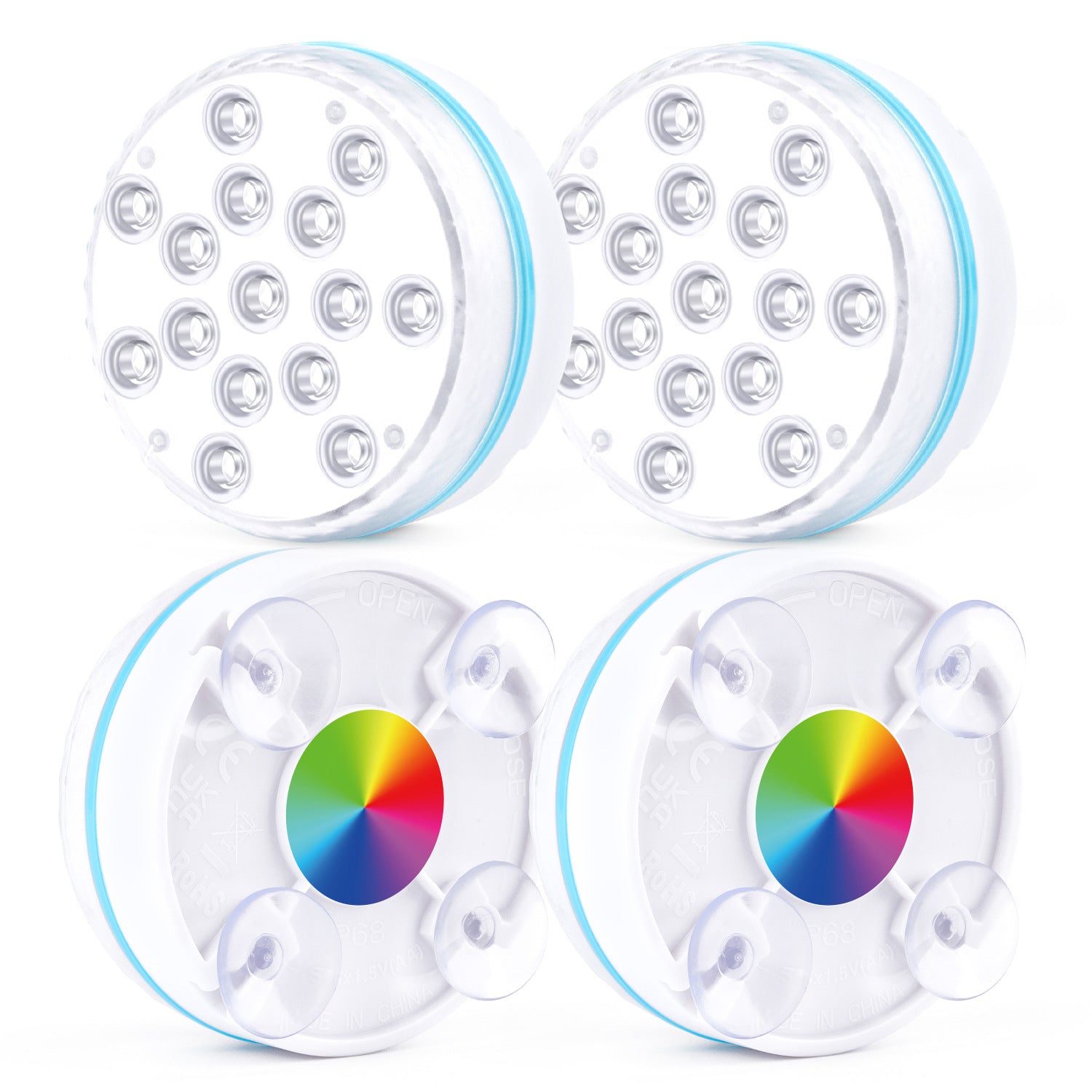 13 LED lumière submersible pour piscine Fontaine de jardin salle de bains IP68 imperméable