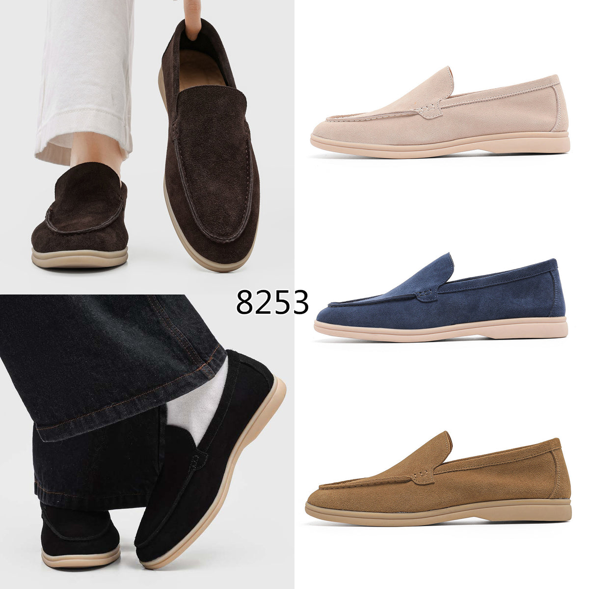 Chaussures vintage Suede style français Bottes de travail en plein air tendance