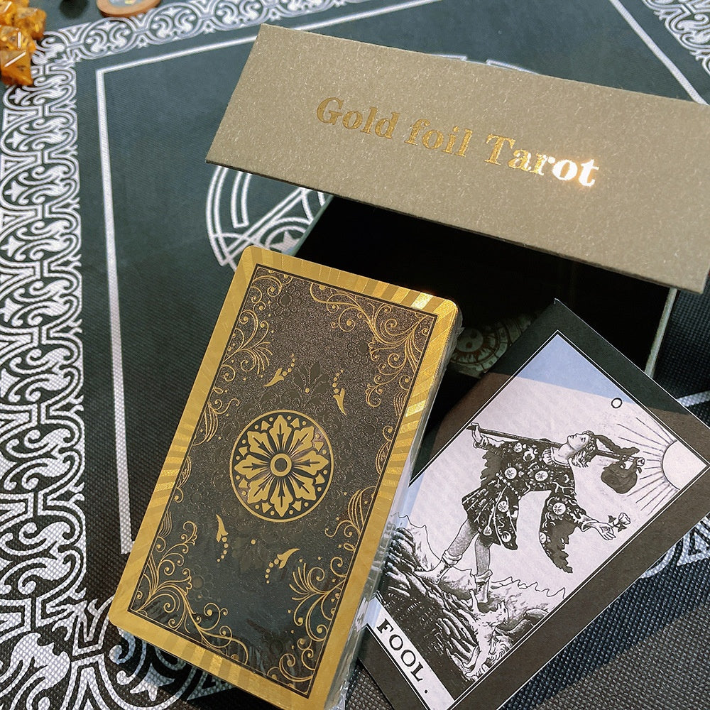 Cartes de Tarot en plastique 78 cartes Classic Rider-Waite Deck Gold Foil Stamping Imperméable