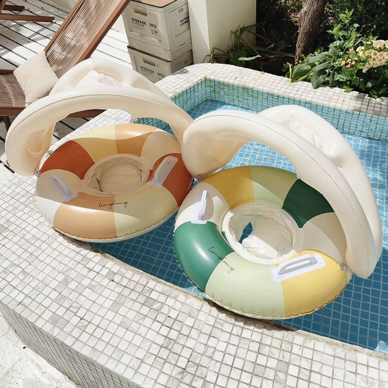Bateau de natation Sun Shade Pedestal Anneau rayé Équipement d'eau