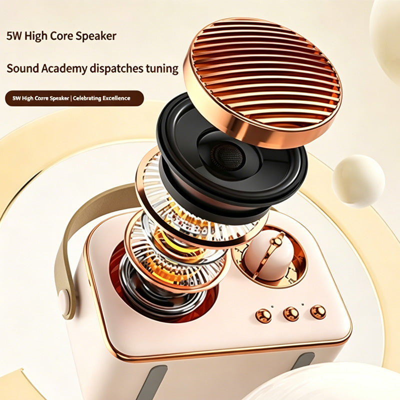 Mini machine de karaoké portable avec micros sans fil