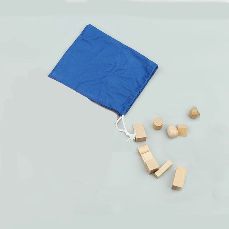 Rouge et bleu éducation précoce géométrique solide forme Mystery Bag Jouet éducatif
