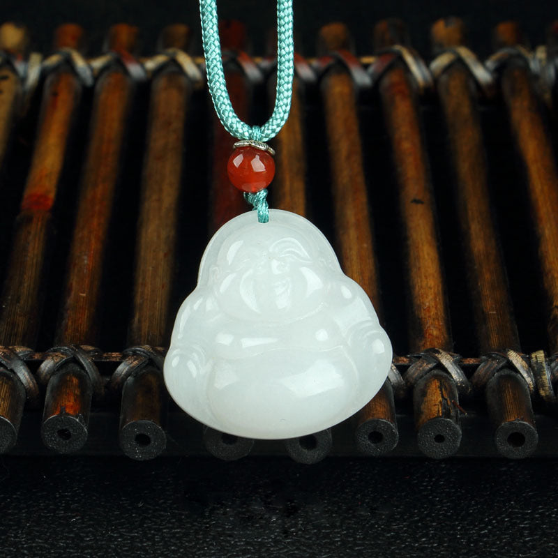 Xinjiang Platinum Silk Jade Pendentif Jade blanc naturel Safe Buckle Bamboo Section No-good